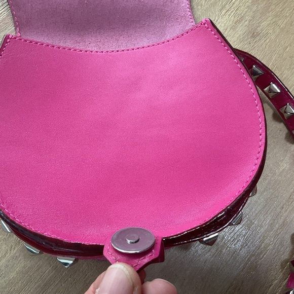 Rebecca Minkoff Magenta Skylar Studded Crossbody “Like New” - Picture 10 of 13